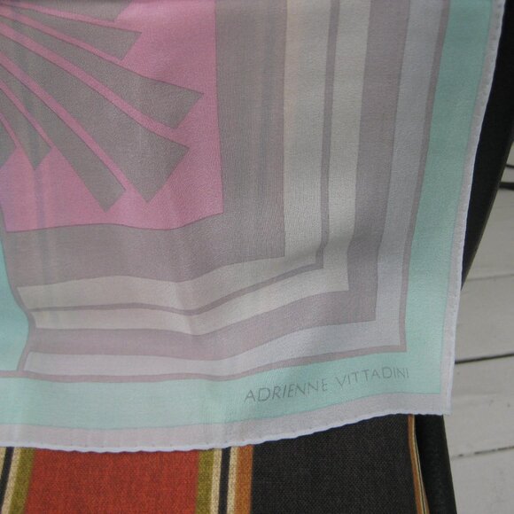 Vintage Adrienne Vittadini Mod Square Scarf - Picture 2 of 6